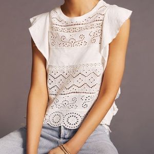 Anthropologie Sustainable Lace Tank